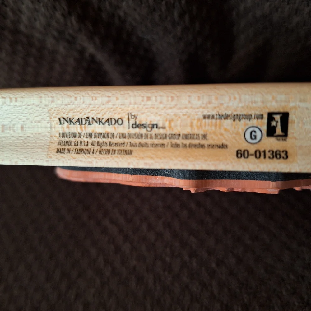 NEW Floral skull stamp by Inkadinkado Wood block - Picture 3 of 3